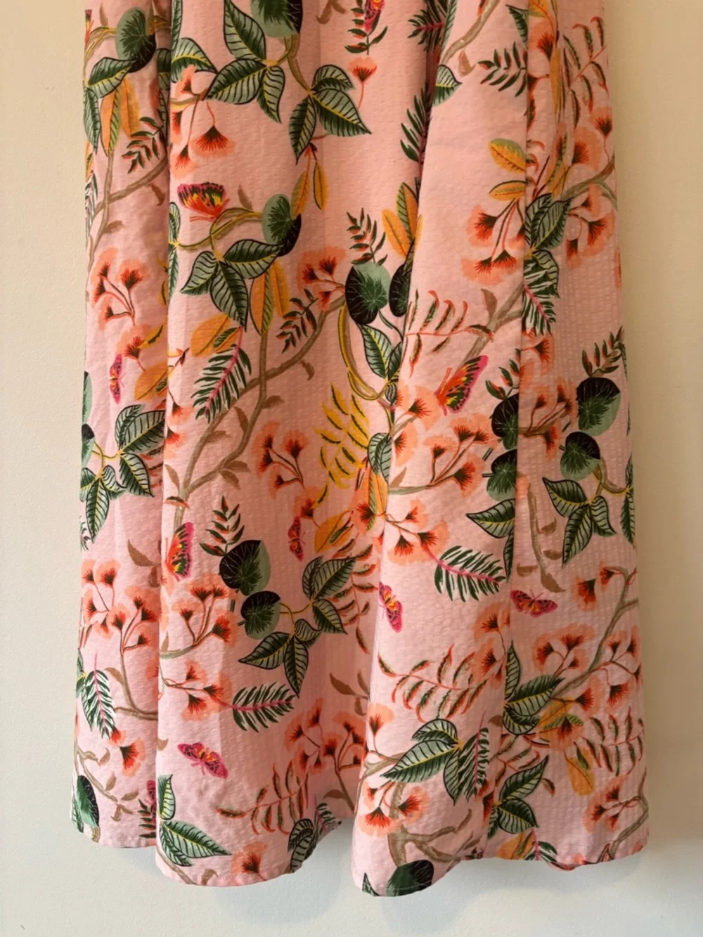 LOFT Pink Floral Graduation Dress Women Midi Dress Size 0 - Picture 7 of 9